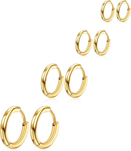Gold creolen edelstahl - creolen,