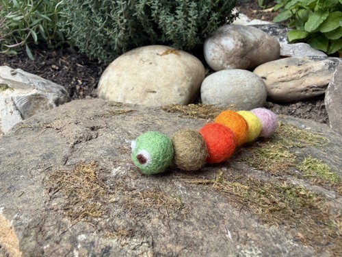 Filz tiere bunte raupe - filz,