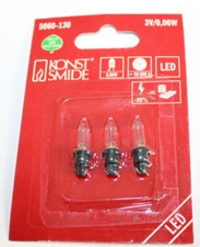 Ersatzbirnen 3 Stück 3 V  0,06 W  LED  für Lichterkette Neu OVP   5060-130