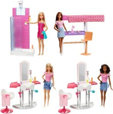 AUSWAHL: Mattel - Barbie Deluxe-Set Möbel & Puppe - Puppenmöbel Küche Bad Büro