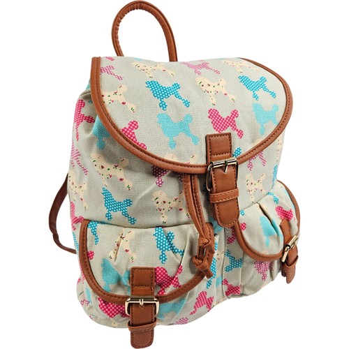 Rucksack mit pudelmuster damen - mit,