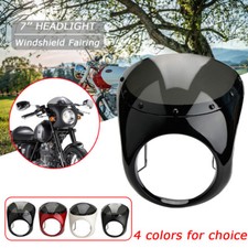 7'' Motorrad Scheinwerfer Verkleidung Lampenmaske für Harley Cafe Racer Front