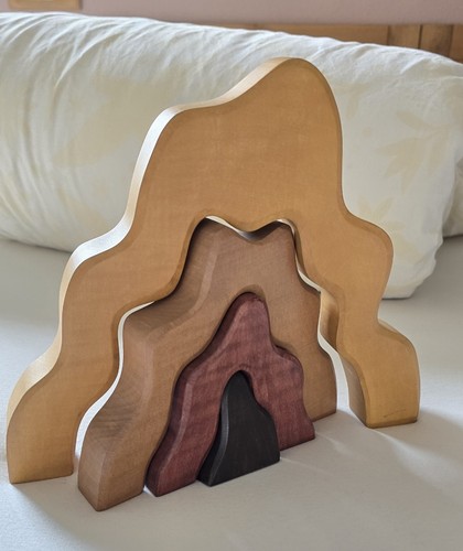 Holztiger höhle alt teilig - alt, 4-teilig