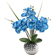 Kunstblumen Orchidee Blau in