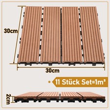 WPC Terrassenfliesen Holzoptik