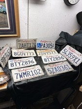 10 Original California Nummernschilder 