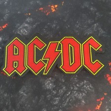 AC/DC Aufnäher/Patch Neu 9,5cm x 4cm Bestickt Cut Out 