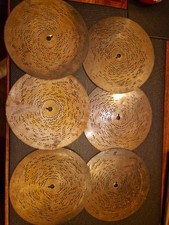 6x Lochschallplatten Kalliope / Polyphon um 1900 Blech Schallplatten