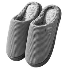 Damen Herren Winter Warme Hausschuhe Pantoffeln Slipper Slip On Schlappen.Unisex