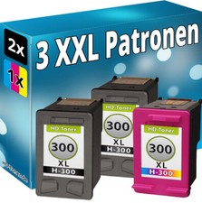 3x REFILL TINTE PATRONEN für HP 300 XL D1660 D2560 D2660 D5500 D5560 F2420 F2423