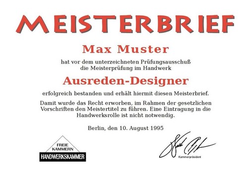 Meisterbrief urkunde - meisterbrief,