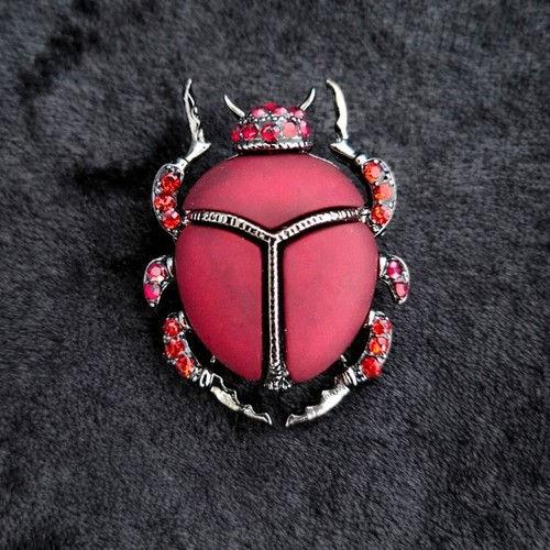 Roter skarabäus käfer strass - roter,