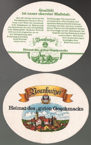Alter bierdeckel neunburger - bierdeckel,