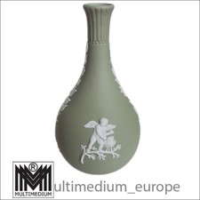 Wedgwood Porzellan Vase Grün Cupid Engel Jasperware Väschen green