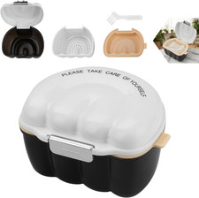 Gebissdose mit Sieb Schwarz