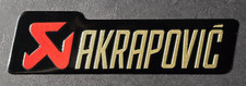 AKRAPOVIC Exhausts Auspuff Emblem Aufkleber Hitzefest Aluminium - Rot/Gold