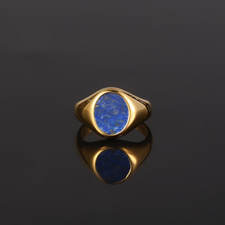 Herrenring blauer lapis lazuli - blauer,