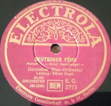BLAS ORCHESTER DEUTSCHER FÖHN BADENWEILER MARSCH WW2 WK2 SCHELLACKPLATTE 78RPM