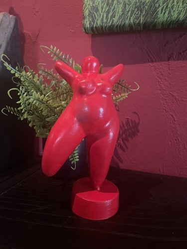 Skulptur abstrakte figur rot - figur,