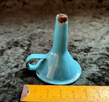 alter kleiner Emaille Trichter blau/weiß,Zubehör Puppenküche-Stube,Kaufladen