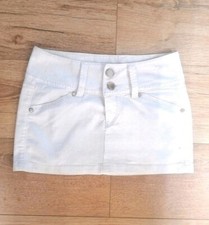 Sexy Jeans-Minirock in weiß - Gr. S, NEU 