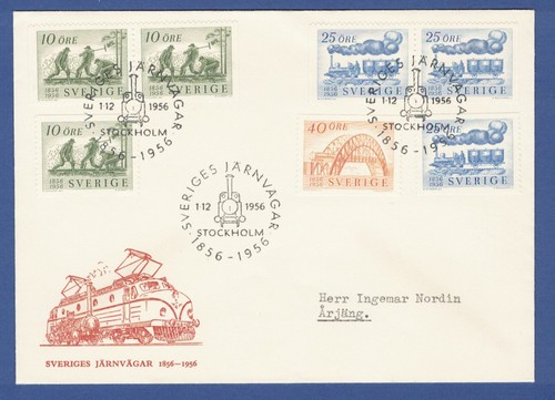 Fdc schweden 1956 100 jahre - fdc,