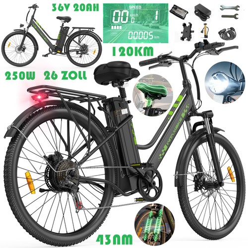 Zoll elektrofahrrad 250w - 26,