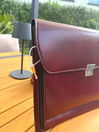 Vintage leder schreibmappe - vintage,