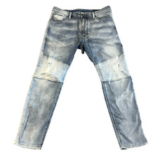 Diesel Herren Jogg Jeans Tapered Fit Stretch Hellblau Distressed Narrot W36 L30