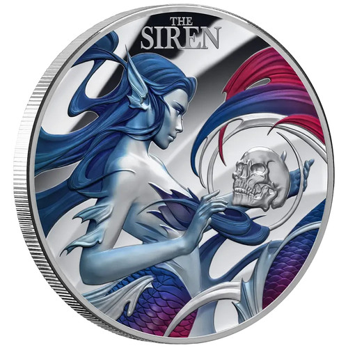 Silbermünze die sirene - silbermünze,