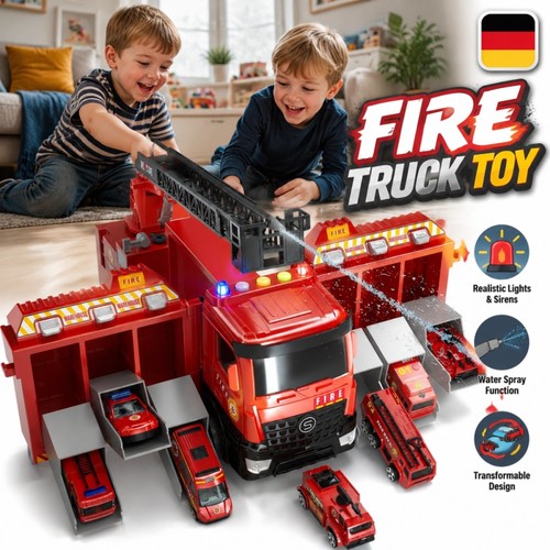 Lkw feuerwehrauto mit - in,
