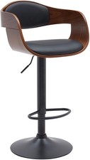 #R131690/3010 Barhocker Kingston B Kunstleder walnuss/schwarz Barstuhl Hocker