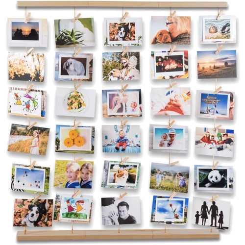 Holzbild vorhang fotohalter - holzbild,
