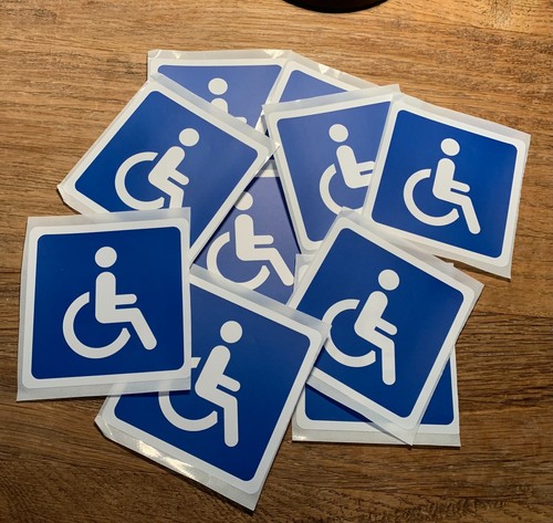 Stück behinderten aufkleber - stück, behinderten-aufkleber