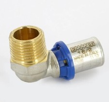 10x Pressfitting Bogen EMMETI DVGW Verbundrohr 16x1/2" Pressprofil TH 90°Winkel