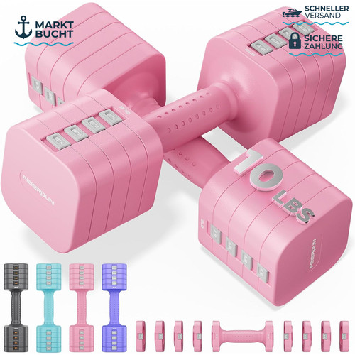 Hantelset 2x2 7kg 2x4 - 2x4,5kg, für