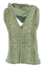 Rückenfreie boho weste mit - boho,