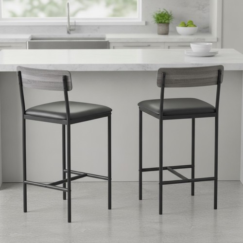 Barhocker 2er set grau - 2er,