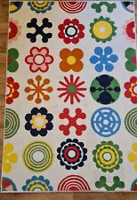 Ikea Lusy Blom Teppich 195cm x 133cm Blumen Bunt Retro Vintage * Nur Abholung *