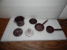 Konvolut Altes  Puppen  Kochgeschirr   Metall emalliert