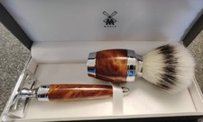 Mühle Stylo Rasierhobel und Pinsel in Thuja Holz