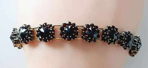Silber armband granat - silber, °