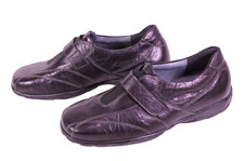 Theresia M. Schuhe Leder Gr. 37 schwarz Wechselfußbett Klettverschluss CR156