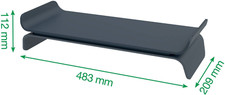 Leitz Monitorständer Ergo (6504-00-89) bis 15kg u. 27 Zoll Grau