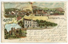 Litho AK Jünkerath,Eifel,Bahnhof,Zeche,Geschäft,bei Dahlem,Stadtkyll 1901