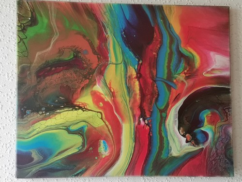 Acrylbild bunt abstrakte - acrylbild,