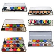 Eulenspiegel Metall-Paletten, Schminkpalette mit 6, 12, 24 Farben, Leer-Paletten