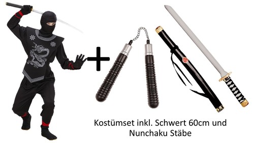 Kostüm schwarzer ninja - kostüm,