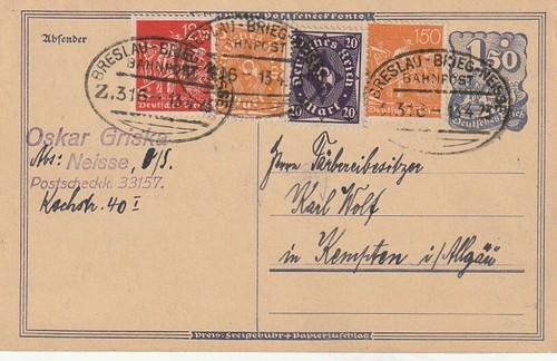 Bahnpost oval breslau - oval-k1,
