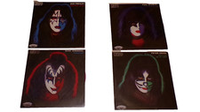 KISS 7" Inch Vinyl 4er Single-Set Solo Gene, Paul, Peter, Ace Pink Vinyl